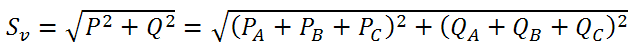 三相不平衡时的视在功率盘算公式